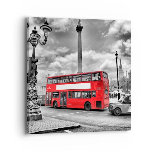 Canvastavla - Bild på duk - Stadens riktiga blodomlopp - 40x40 cm