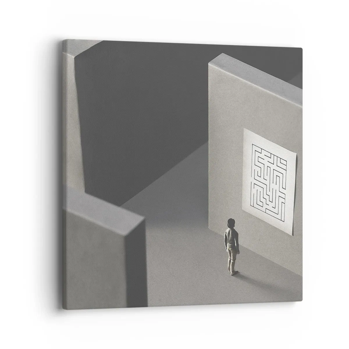 Canvastavla - Bild på duk - Men var är jag? - 40x40 cm