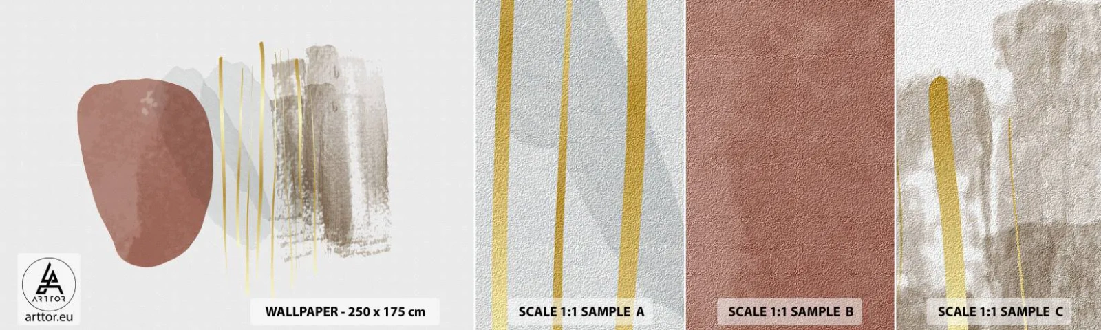 Fototapet Prov Standard Eco - Abstrakt pelargång - Abstraktion, Bit, Modernt mönster - 100x30 cm