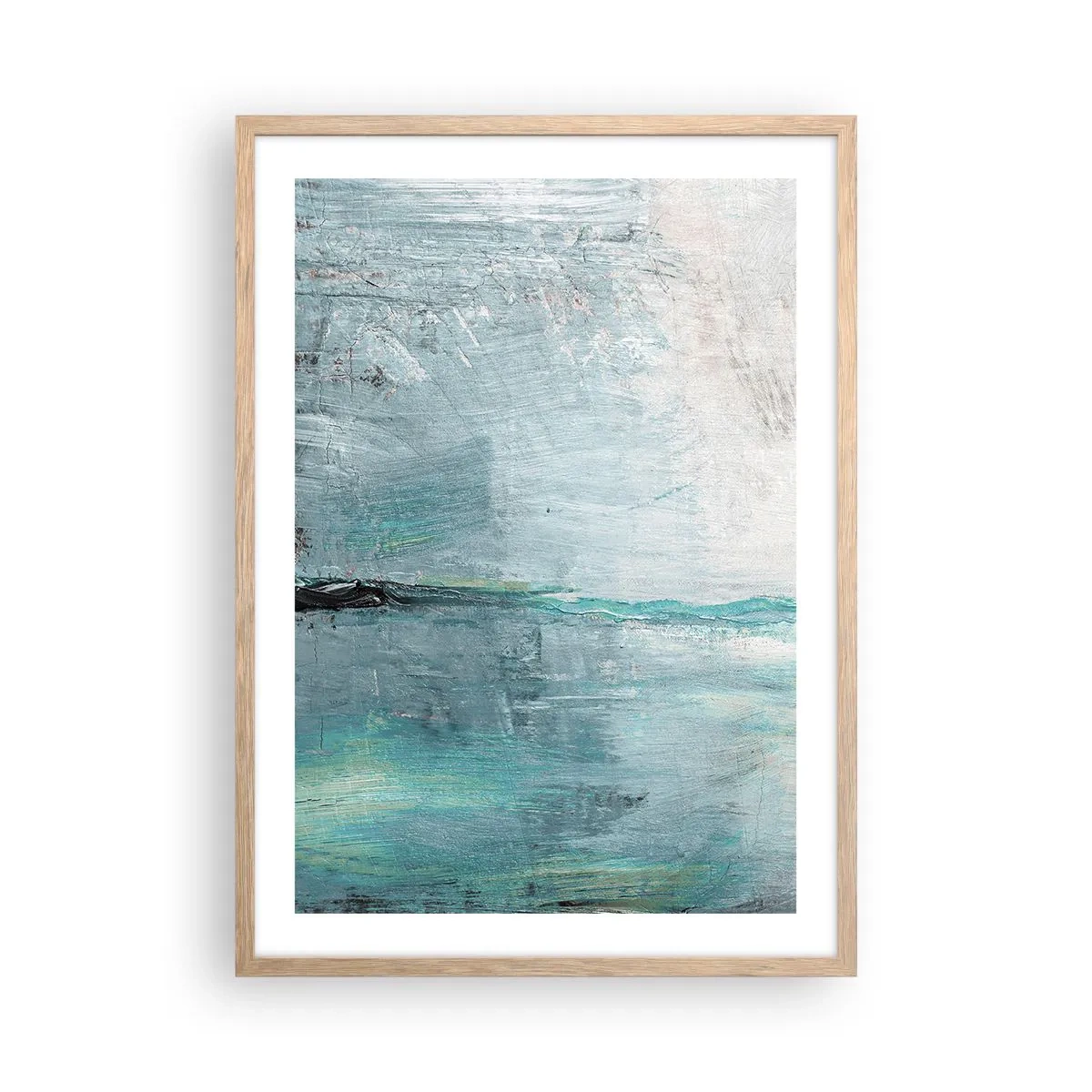 Affisch i ram av ljusek - Horisontellt i blått - 50x70 cm