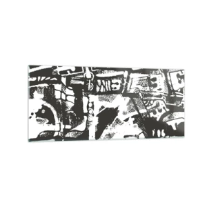 Glastavla - Bild på glas - Ordning eller kaos? - 120x50 cm