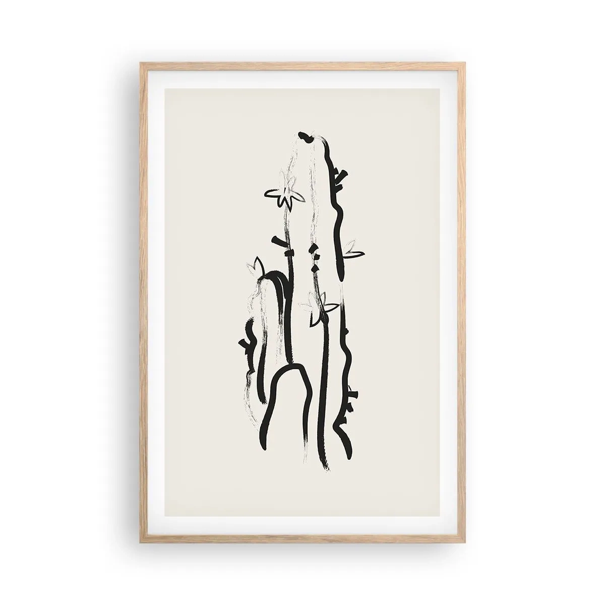 Affisch i ram av ljusek - Blommande ört - 61x91 cm