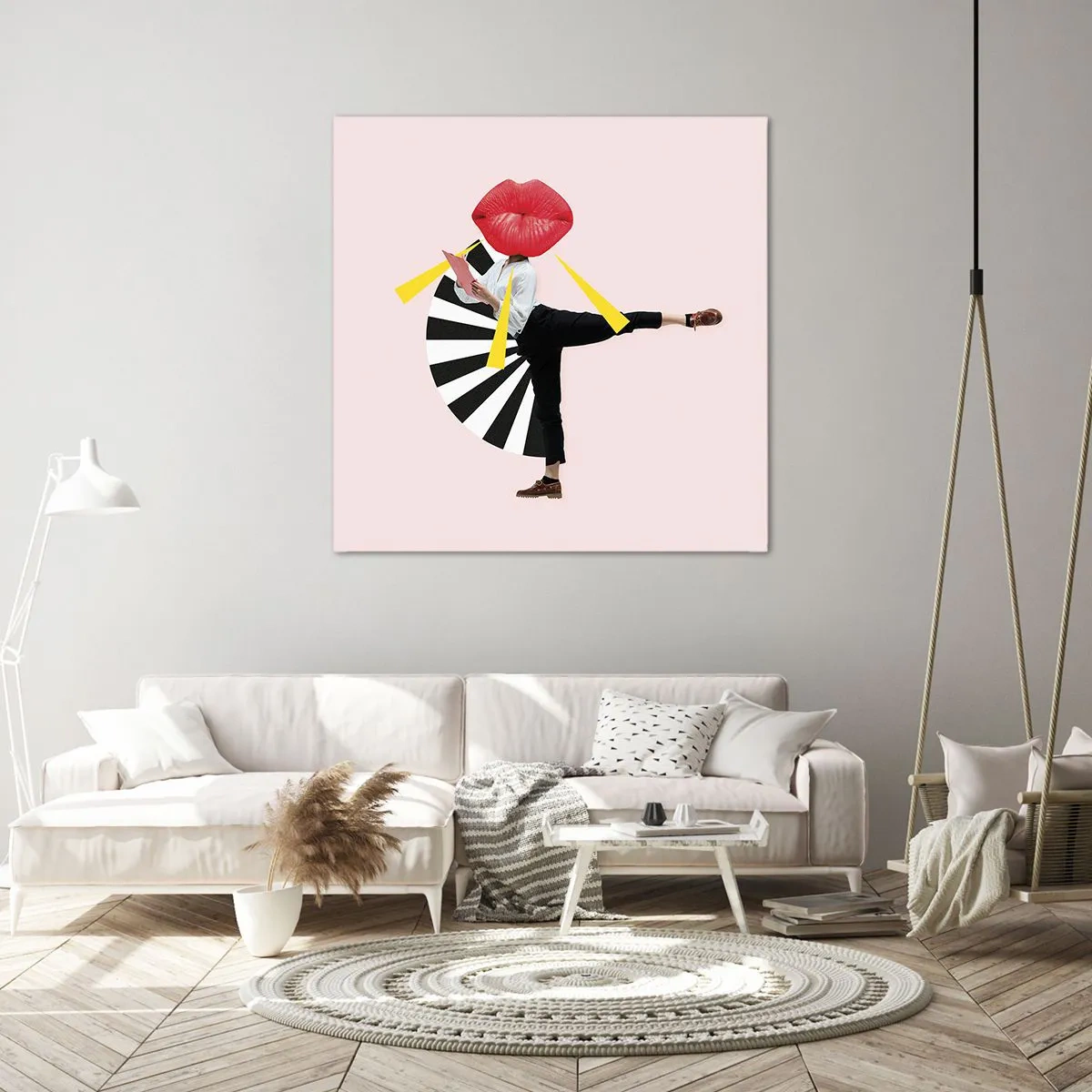 Canvastavla - Bild på duk - Surrealistisk pop-art - 40x40 cm