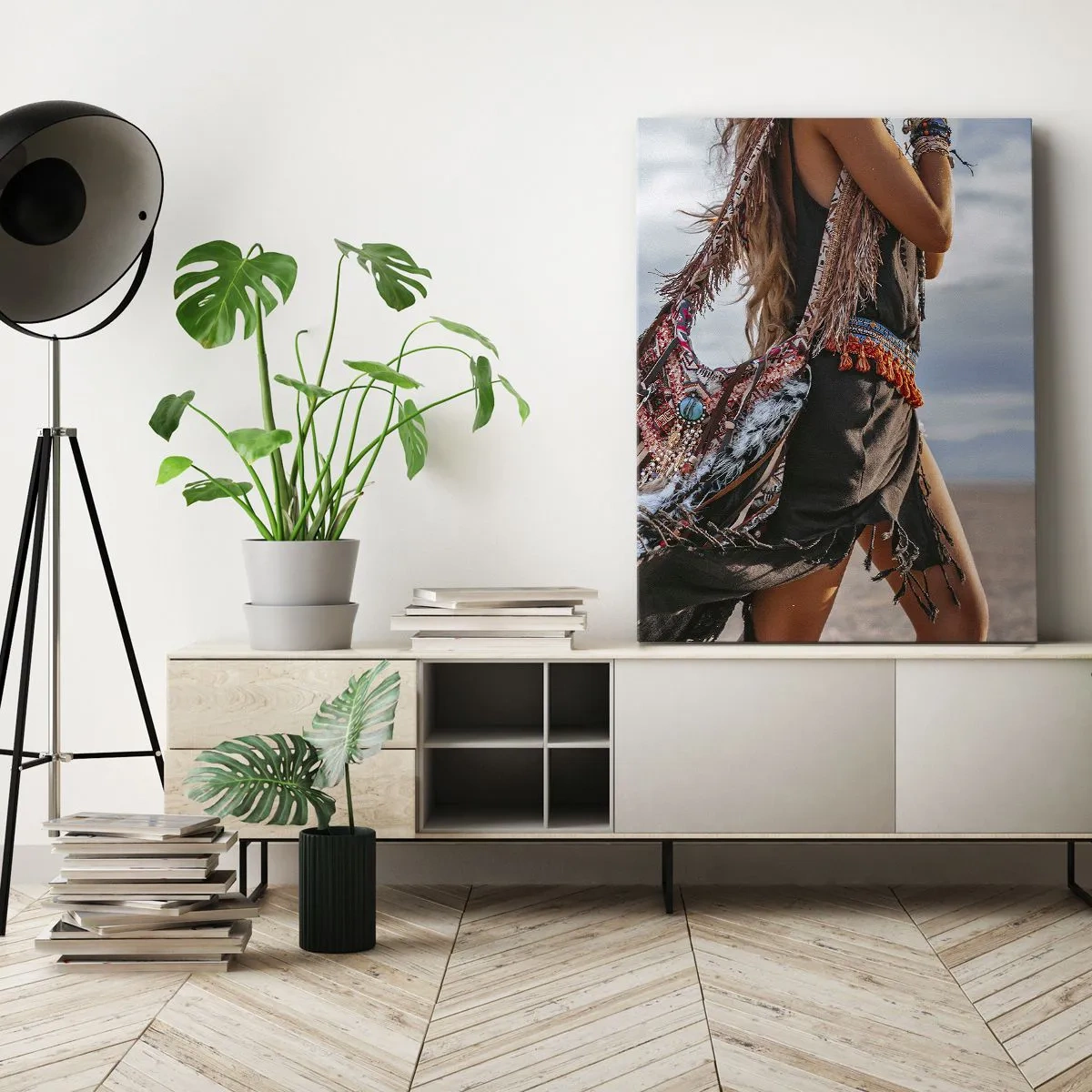 Canvastavla - Bild på duk - Shamanens flicka - 70x100 cm