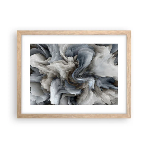 Affisch i ram av ljusek - Sten och blomma - 40x30 cm