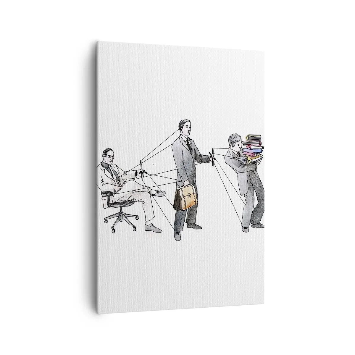 Canvastavla - Bild på duk - Var och en har sin chef - 70x100 cm