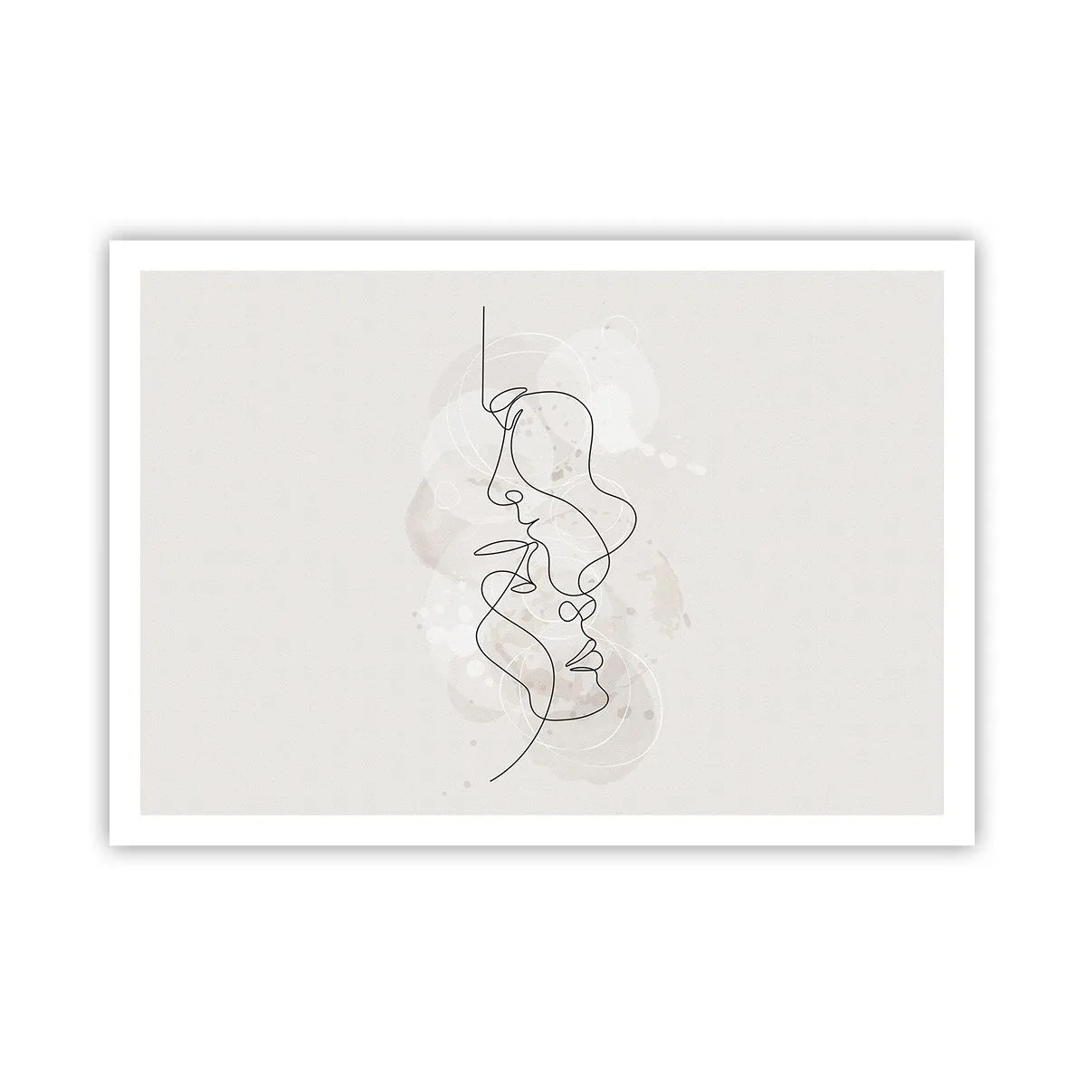 Affisch - Tilltrasslade i famn - 100x70 cm