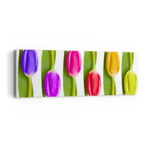 Canvastavla - Bild på duk - Regnbågskomposition - 90x30 cm