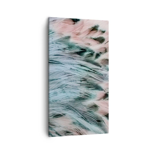 Canvastavla - Bild på duk - Safir-rosa dun - 45x80 cm