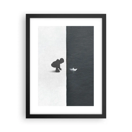 Affisch i svart ram - En stor expedition - 30x40 cm