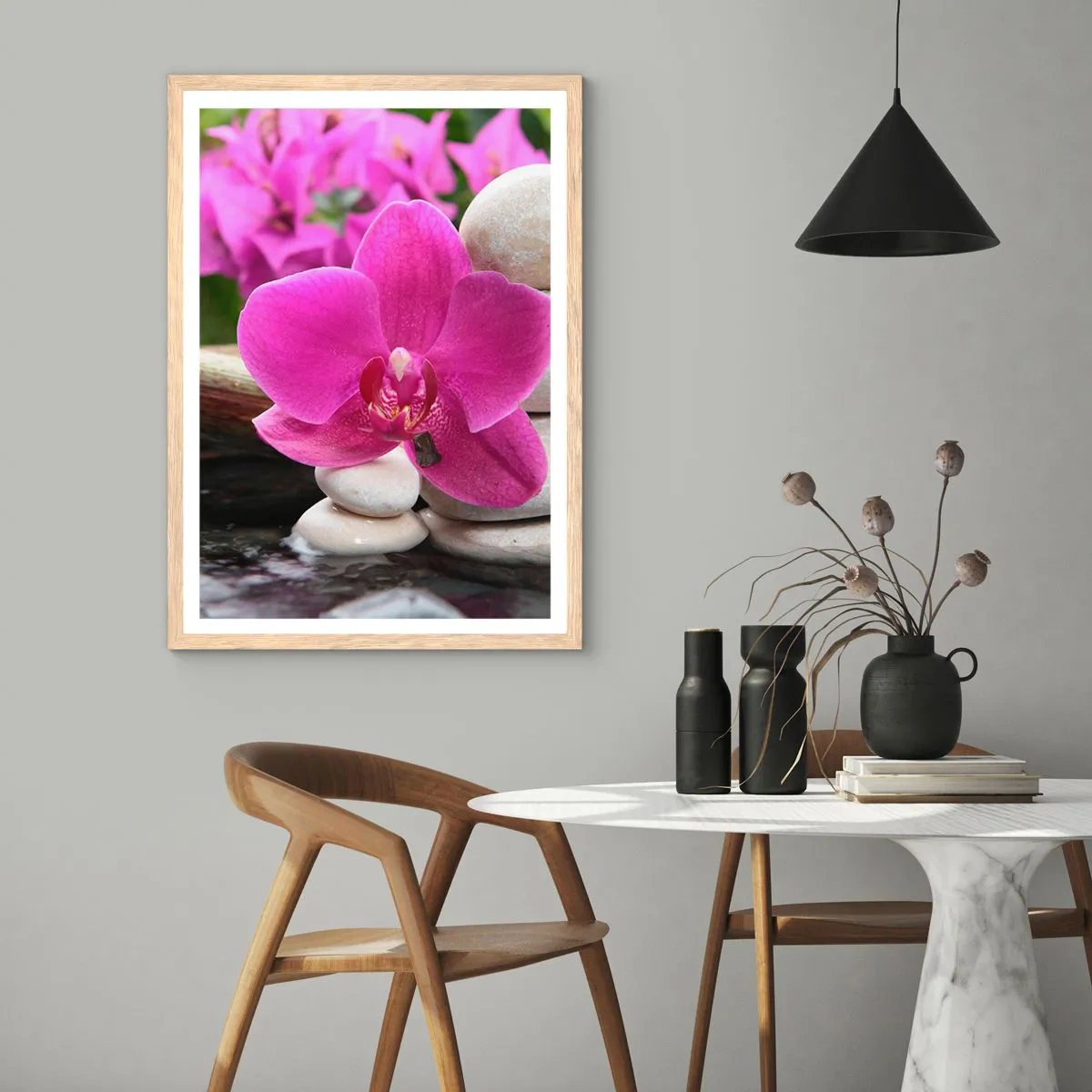 Affisch i ram av ljusek - Så kopplar du av - 30x40 cm