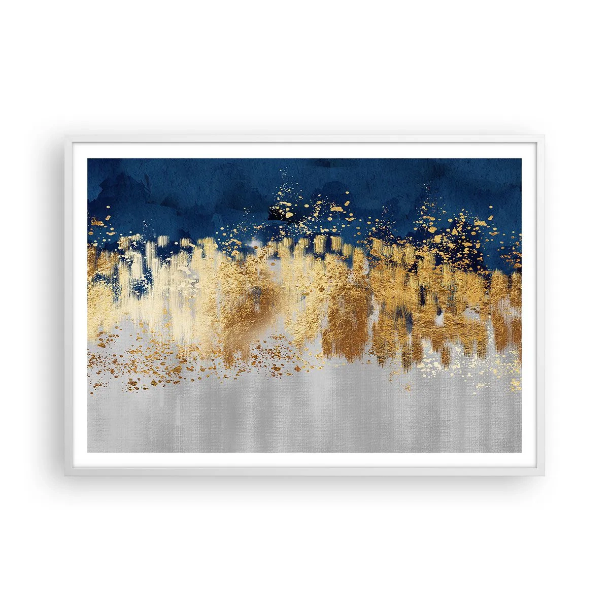Affisch i vit ram - Modern komposition med blixt - 100x70 cm