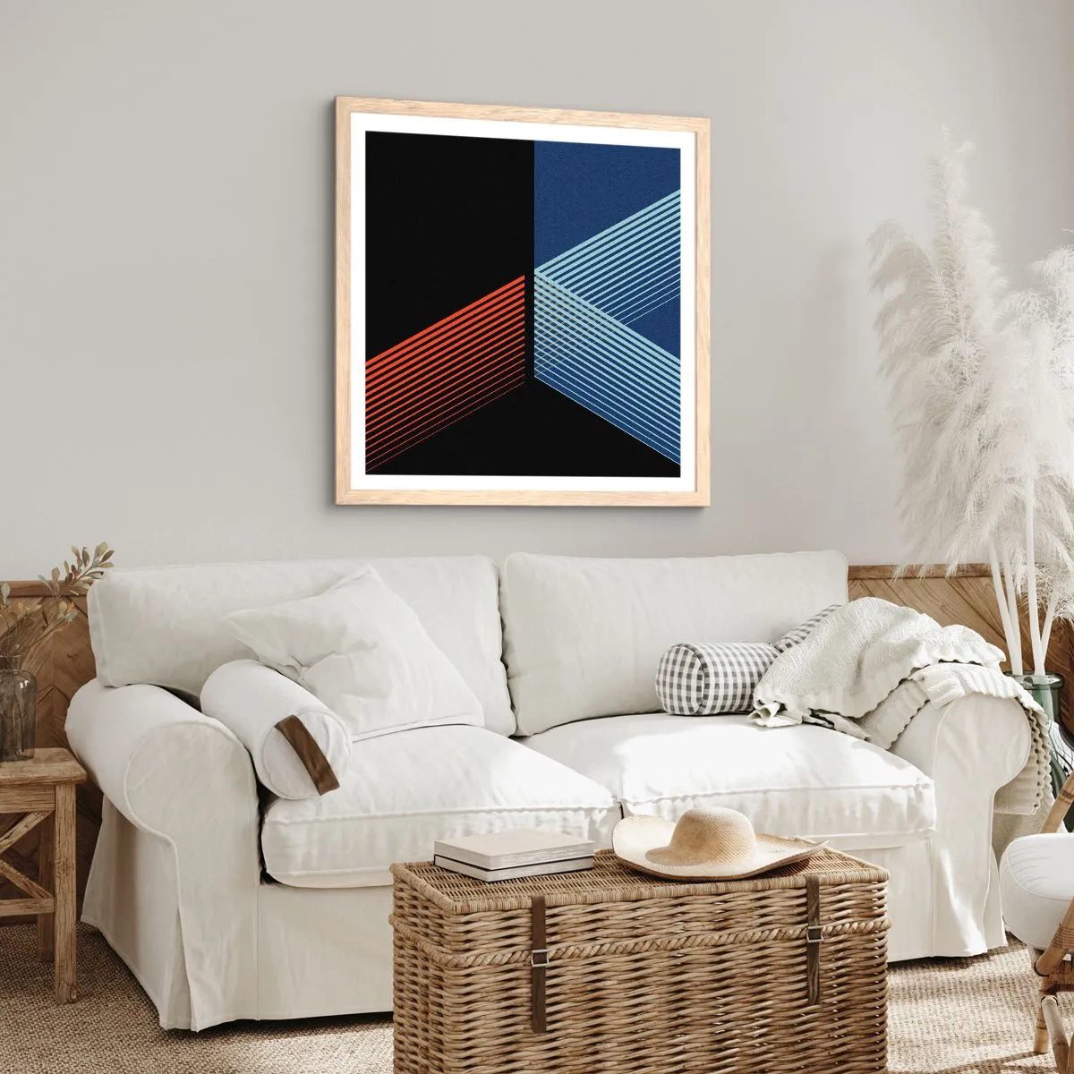 Affisch i ram av ljusek - Enkel historia - 60x60 cm