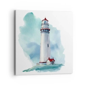 Canvastavla - Bild på duk - Milda syster av det blåa - 70x70 cm