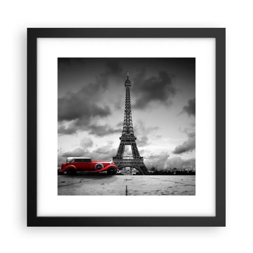 Affisch i svart ram - Inte så länge sedan i Paris - 30x30 cm