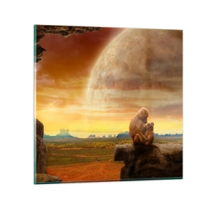 Glastavla - Bild på glas - Samma kärlek överallt - 30x30 cm