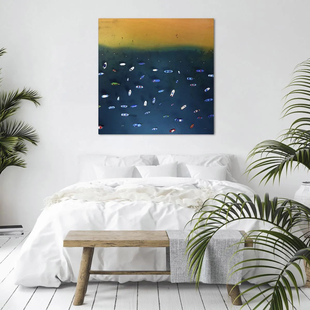 Canvastavla - Bild på duk - Ett semesterspel - 30x30 cm