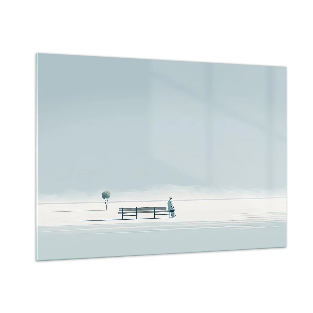 Glastavla - Bild på glas - Ja, jag väntar. - 100x70 cm