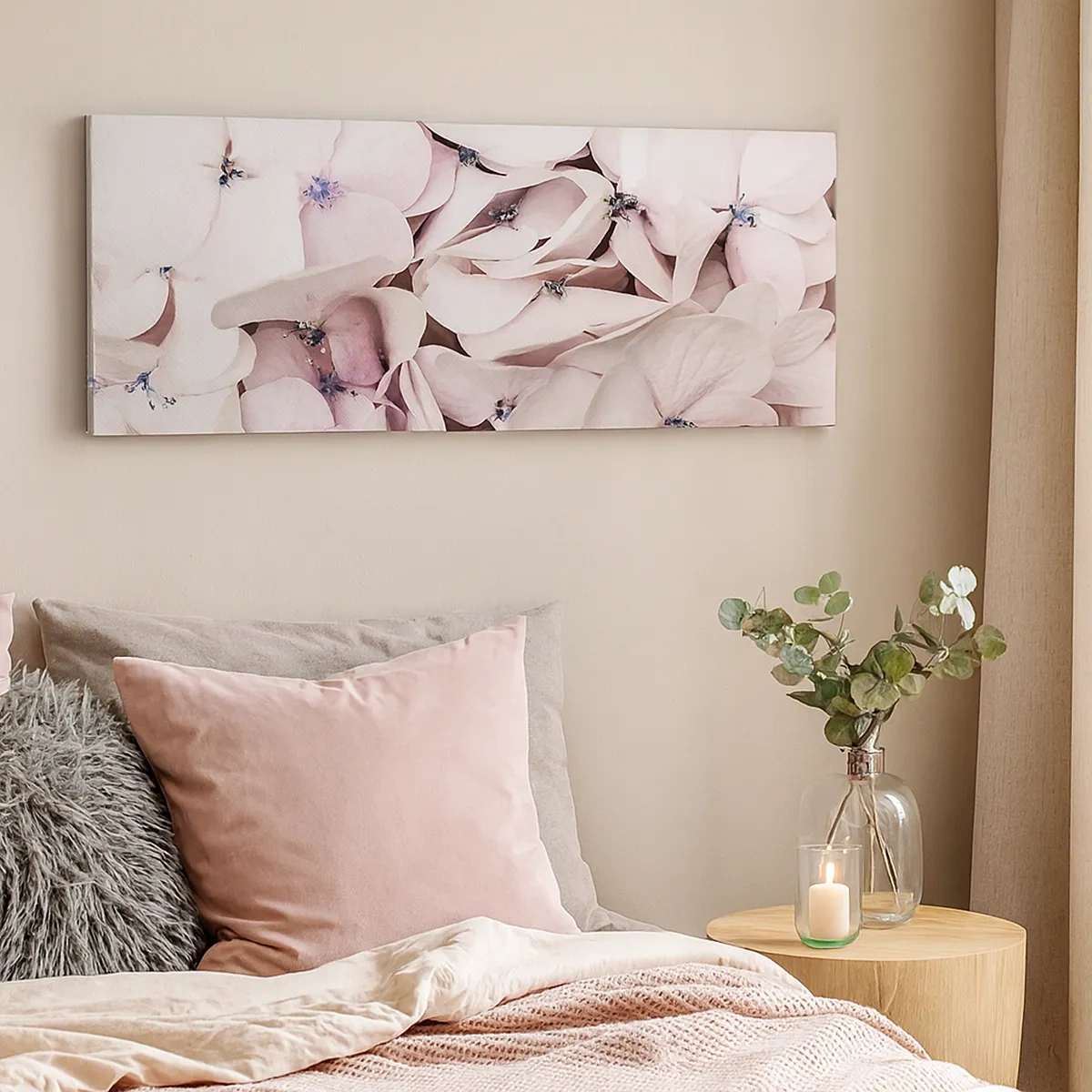 Canvastavla - Bild på duk - I en flod av blommor - 30x30 cm