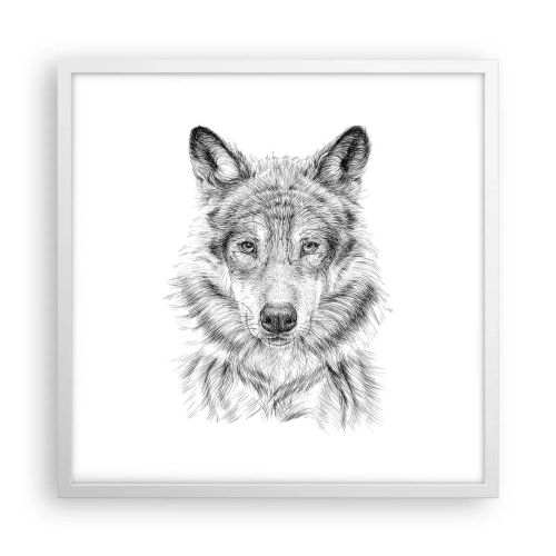 Affisch i vit ram - En född ledare - 50x50 cm