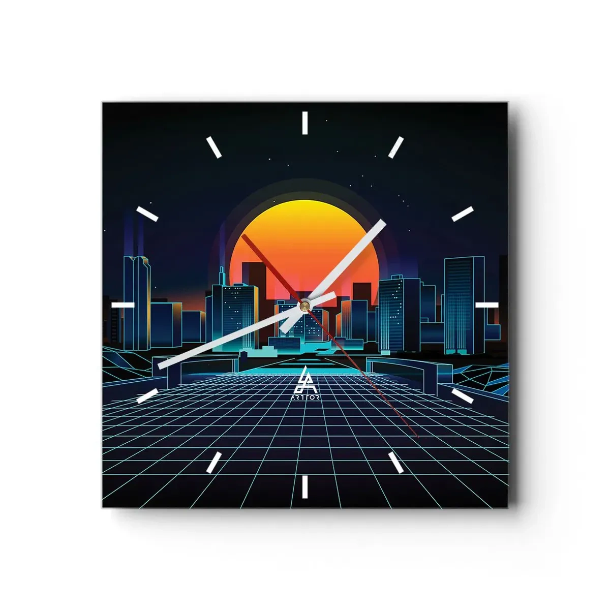 Väggklocka - Klocka på glas - Vill du fortfarande till verkligheten? - 40x40 cm