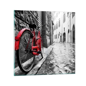 Glastavla - Bild på glas - Den riktiga skönheten åldras inte - 30x30 cm