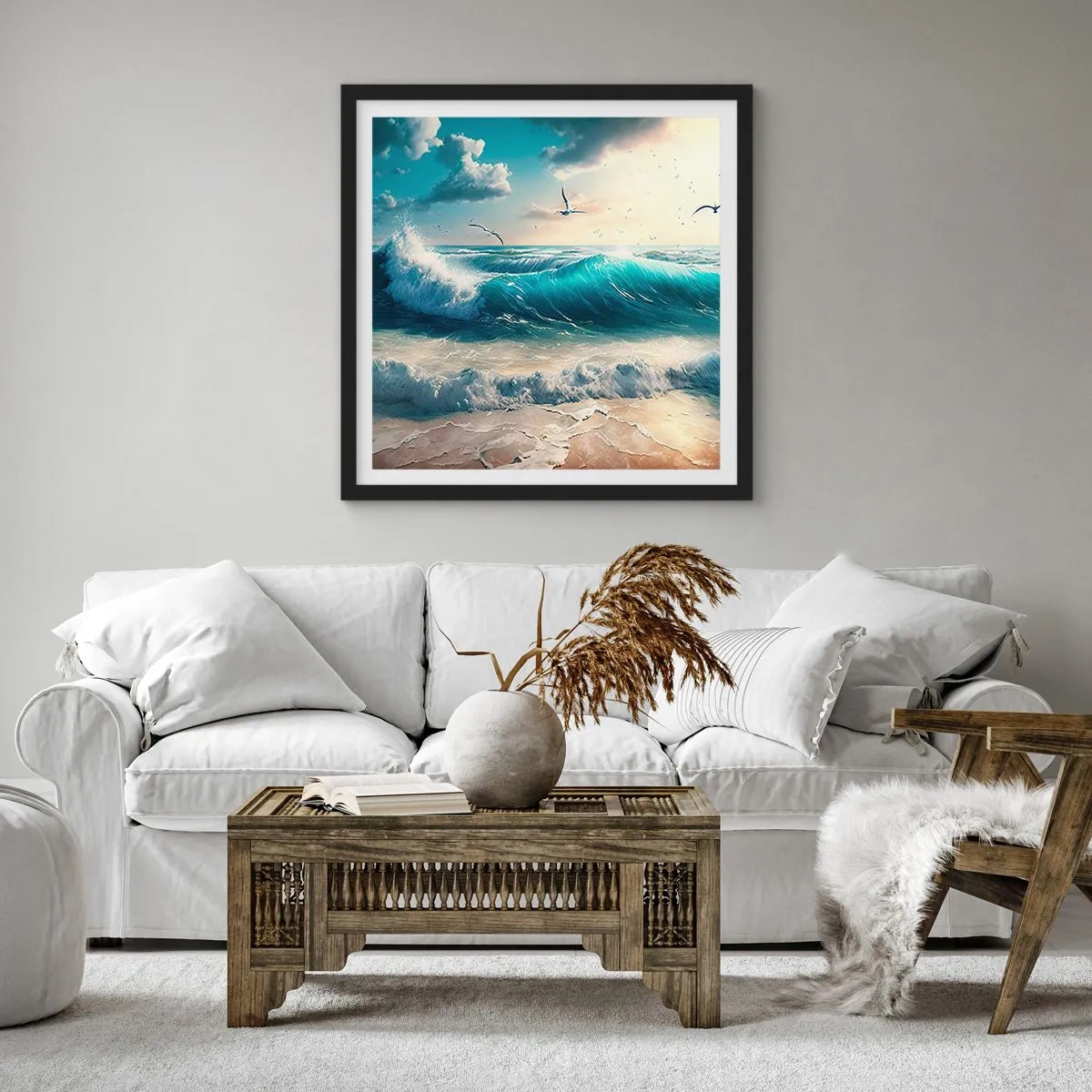 Affisch i svart ram - Ljuder endast för dig - 60x60 cm