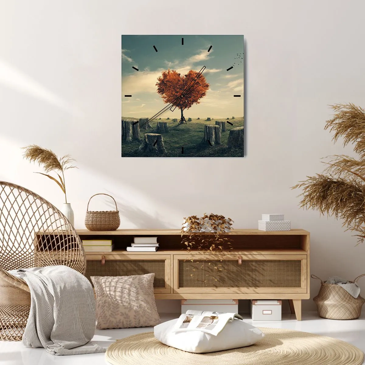 Väggklocka - Klocka på glas - Det finns fortfarande hopp - 30x30 cm