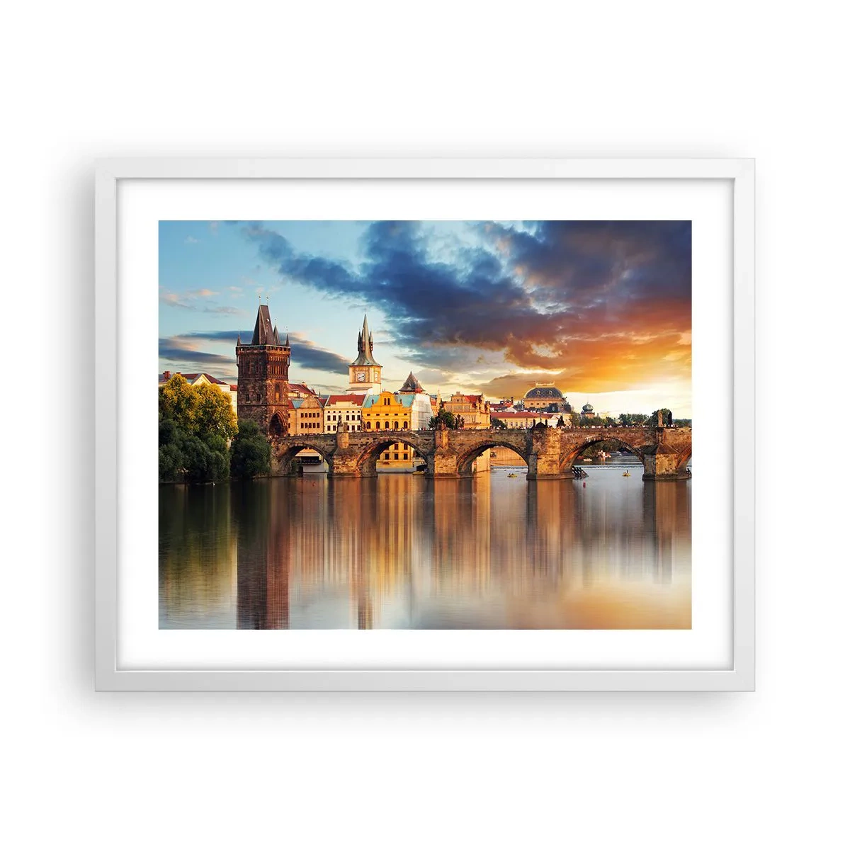 Affisch i vit ram - Vacker sedan århundraden - 50x40 cm