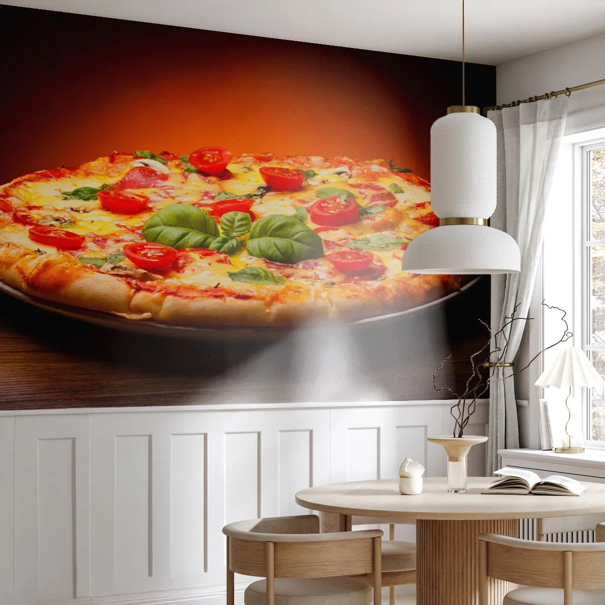 Självhäftande Fototapet Deluxe Sticker - Mamma mia! - Gastronomi, Pizza, Italien - 100x70 cm