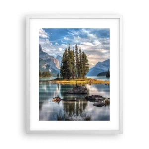 Affisch i vit ram - Vid stort och rent vatten - 40x50 cm
