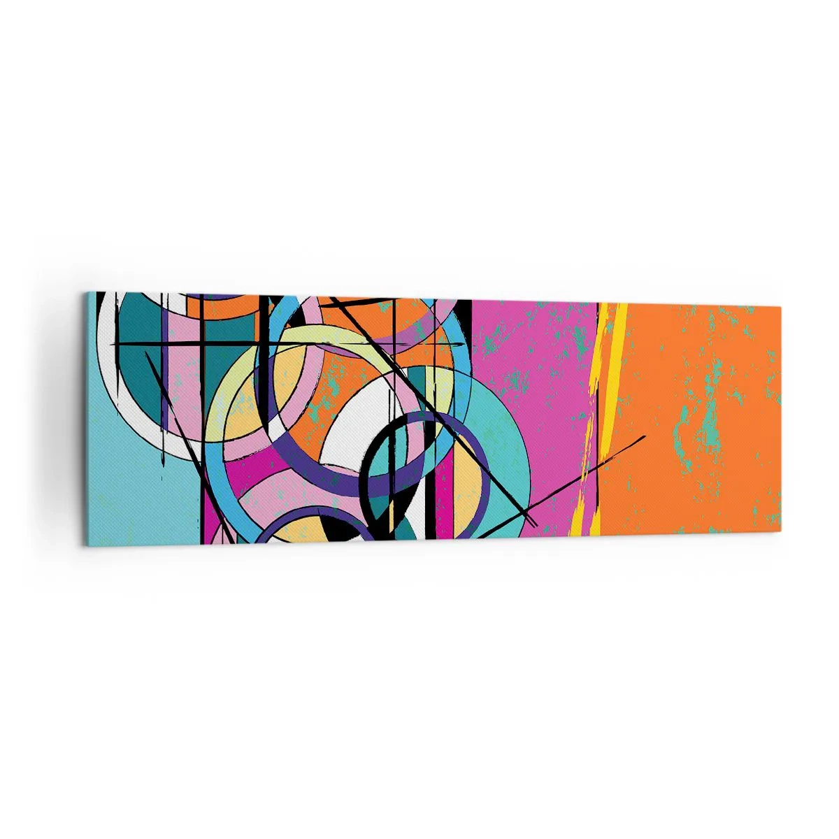 Canvastavla - Bild på duk - Hjul efter hjul - 160x50 cm