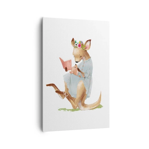 Canvastavla - Bild på duk - Mamma, läs för mig - 80x120 cm