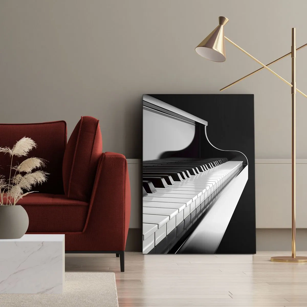 Canvastavla - Bild på duk - Harmoni av former och färger - 50x70 cm