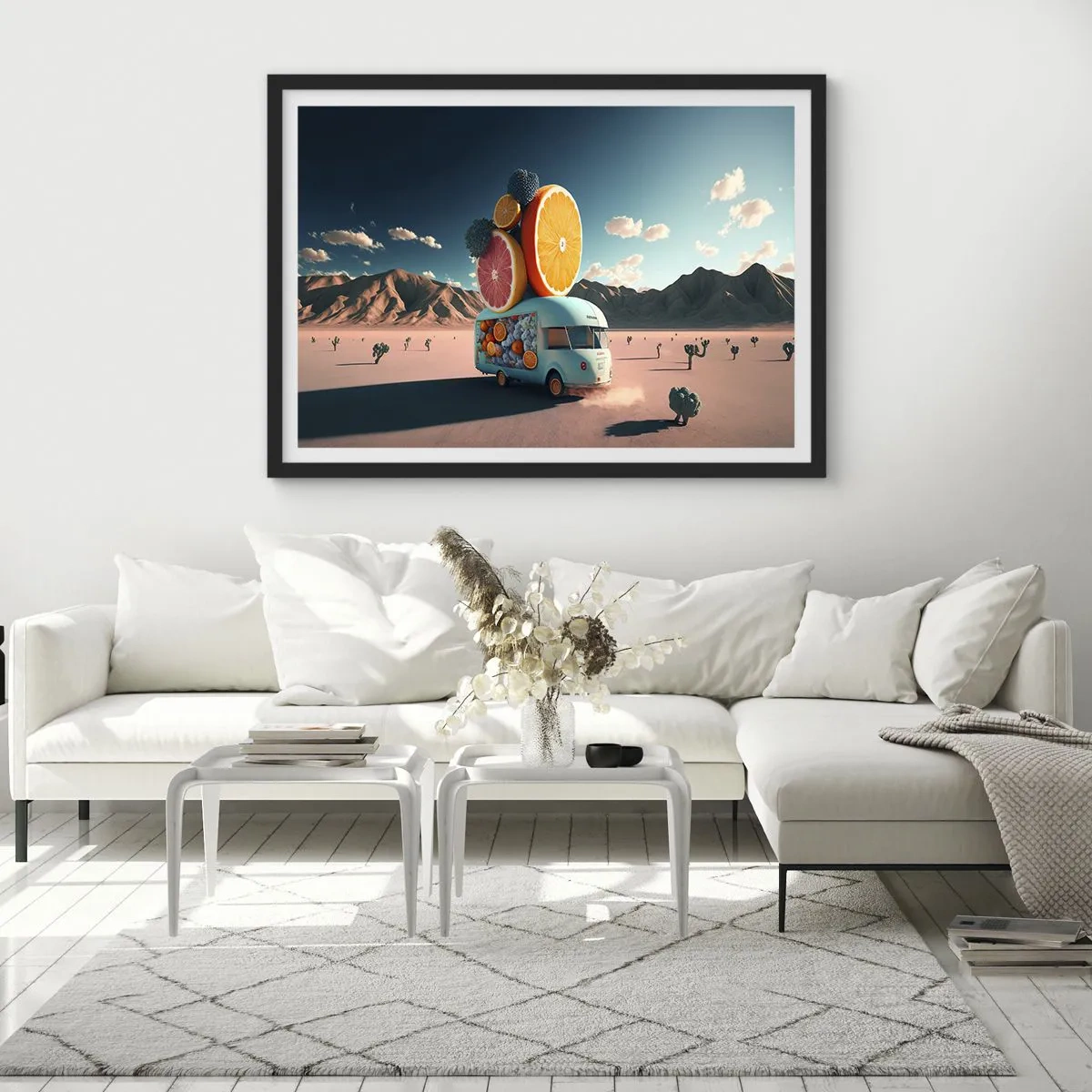 Affisch i svart ram - En smak av semester - 70x50 cm