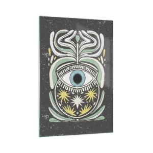 Glastavla - Bild på glas - Stamritualer - 70x100 cm