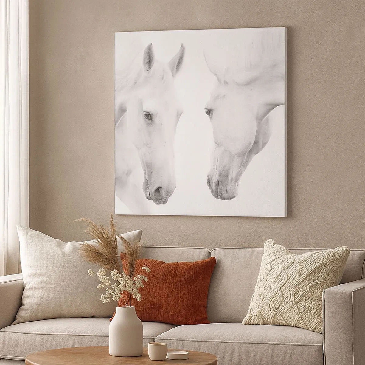 Canvastavla - Bild på duk - Är det vänskap…? - 30x30 cm