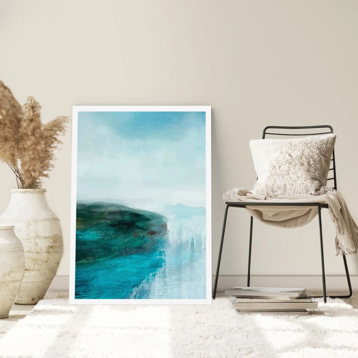 Affisch - Marin abstraktion - 50x70 cm