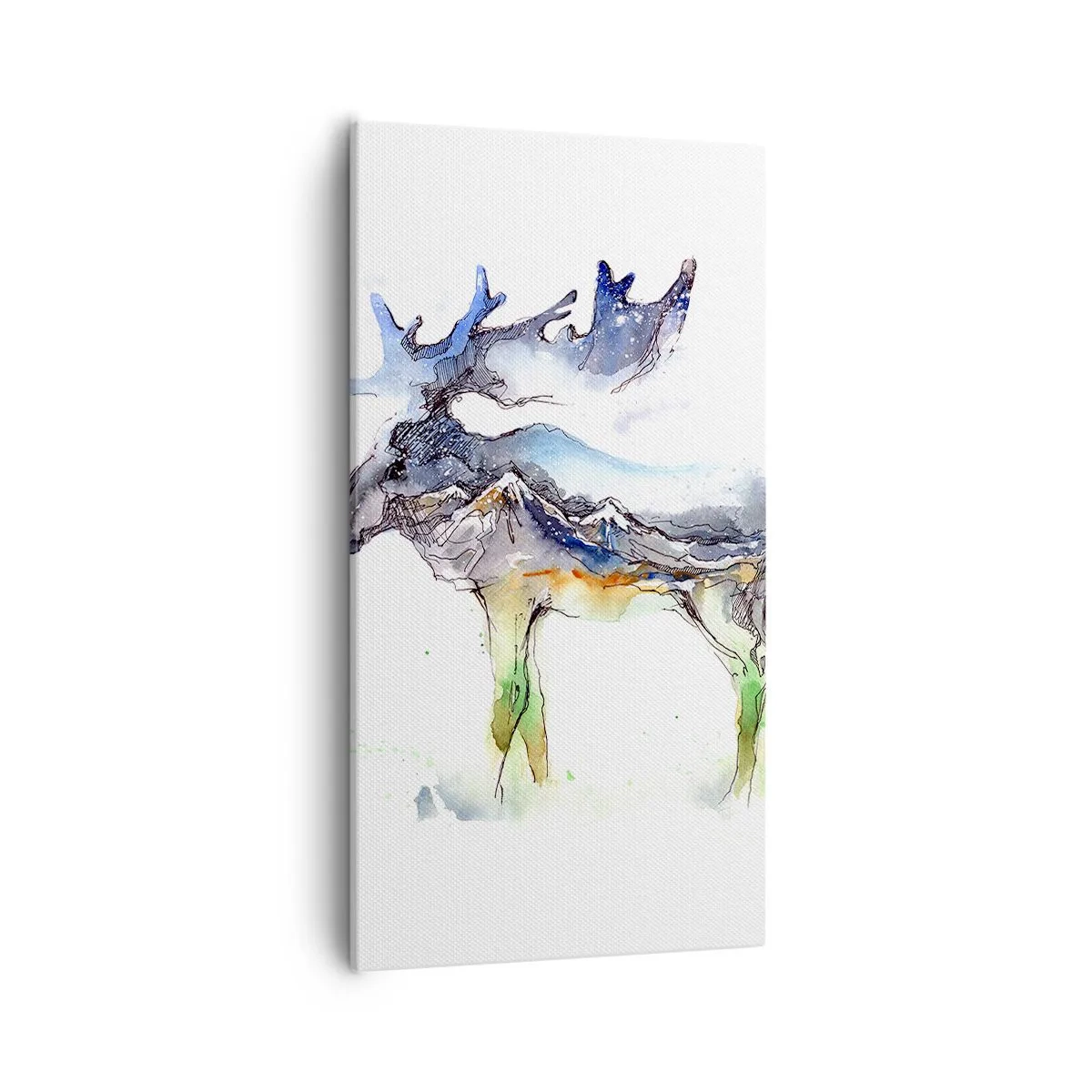 Canvastavla - Bild på duk - Vintersagans figur - 55x100 cm