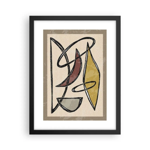 Affisch i svart ram - Vertikaler och nivåer - 30x40 cm