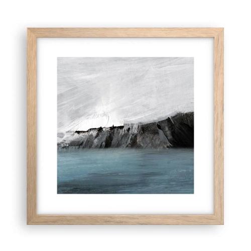 Affisch i ram av ljusek - Vatten - jord: en krock mellan elementen - 30x30 cm