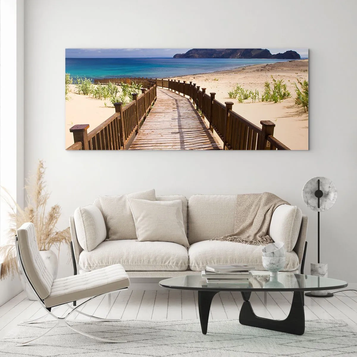 Glastavla - Bild på glas - Ta mig till de lyckliga öarna - 120x50 cm