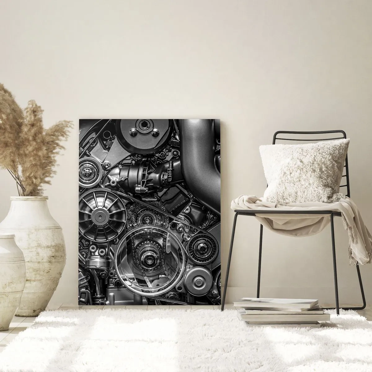 Glastavla - Bild på glas - Mekanikens poesi - 70x100 cm