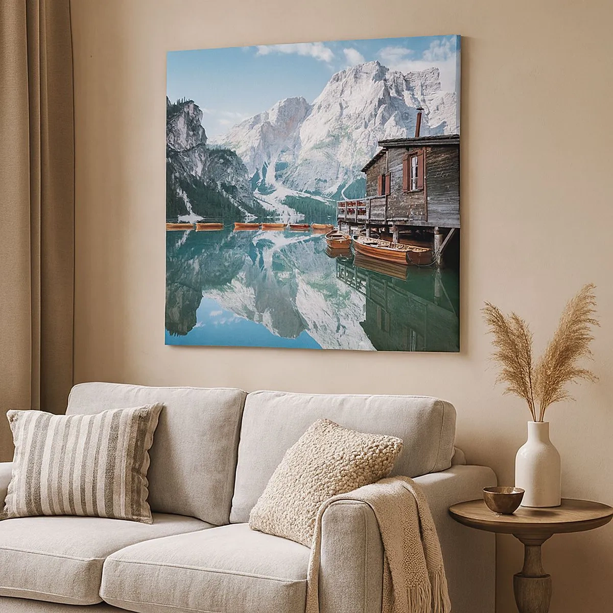 Canvastavla - Bild på duk - Kristallklar fjällmorgon - 30x30 cm