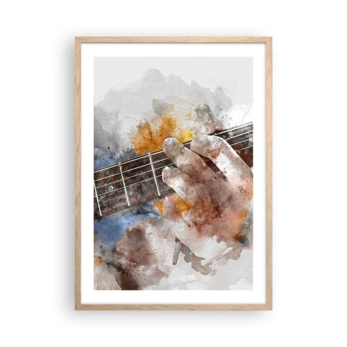 Affisch i ram av ljusek - Poesi mellan strängarna - 50x70 cm