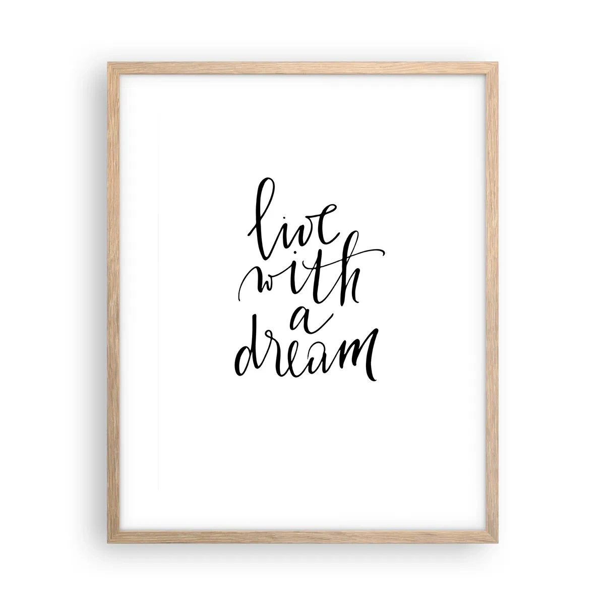 Affisch i ram av ljusek - Of course - 40x50 cm