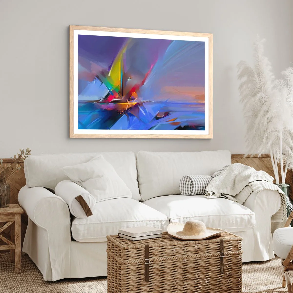 Affisch i ram av ljusek - Snabb som en fågel - 91x61 cm