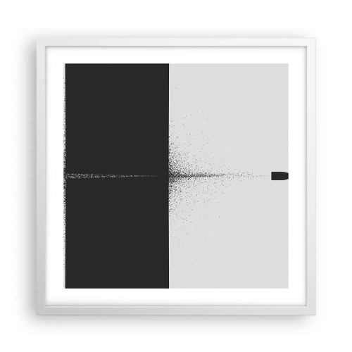 Affisch i vit ram - Rakt mot målet - 50x50 cm