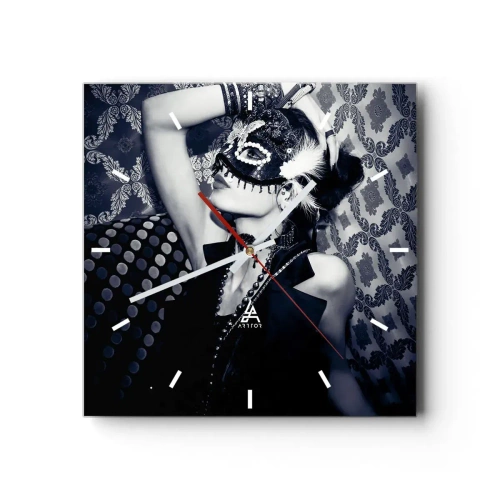 Väggklocka - Klocka på glas - Dekorationer, prydnader, nyanser... - 40x40 cm