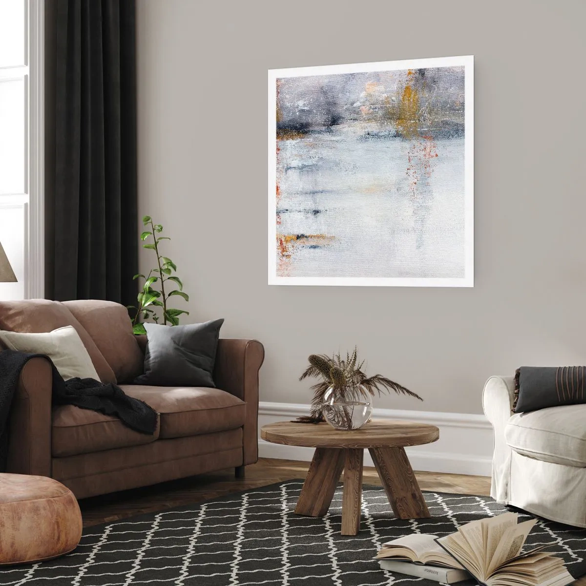 Affisch - Bakom luftridån - 30x30 cm